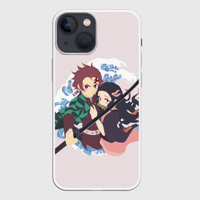 Чехол для iPhone 13 mini с принтом Tanjirou  Nezuko в Тюмени,  |  | demon | kamado | nezuko | slayer | tanjirou | камадо | камадо demon slaying corps | недзуко | незуко | нэдзуко | нэзуко | танджиро | тандзиро