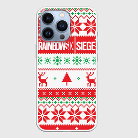 Чехол для iPhone 13 Pro с принтом Новогодний Rainbow Six Siege в Тюмени,  |  | Тематика изображения на принте: christmas | claus | funny | gameplay | jingle | merry | mozzie | pvp | r6s | santa | герой | клаус | огонь | олени | осада | радуга | рождество | санта | снайпер | снежинки | шутер