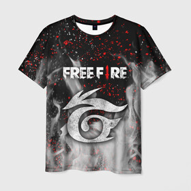 Мужская футболка 3D с принтом GARENA FREE FIRE в Тюмени, 100% полиэфир | прямой крой, круглый вырез горловины, длина до линии бедер | free fire | garena free fire | гарена 3 | гарена фри | гарена фри фаер | гарено. | игра garena