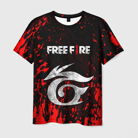 Мужская футболка 3D с принтом GARENA FREE FIRE в Тюмени, 100% полиэфир | прямой крой, круглый вырез горловины, длина до линии бедер | Тематика изображения на принте: free fire | garena free fire | гарена 3 | гарена фри | гарена фри фаер | гарено. | игра garena