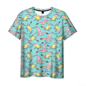 Мужская футболка 3D с принтом Рик и Морти 4 сезон в Тюмени, 100% полиэфир | прямой крой, круглый вырез горловины, длина до линии бедер | 4сезон | rick and morty | мультсериал | рик и морти