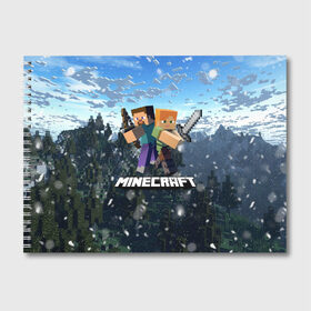 Альбом для рисования с принтом Minecraft Майнкрафт в Тюмени, 100% бумага
 | матовая бумага, плотность 200 мг. | creeper | game | minecraft | блоки | грифер | игры | квадраты | компьютерная игра | крипер | маинкрафт | майн | майнкравт | майнкрафт