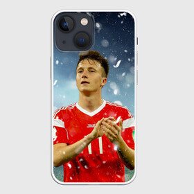 Чехол для iPhone 13 mini с принтом Александр Головин в Тюмени,  |  | champions | football | golovin | monaco | soccer | uefa | александр головин | головин | лига чемпионов | монако | форма | формы | футбол