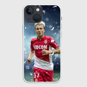 Чехол для iPhone 13 mini с принтом Александр Головин в Тюмени,  |  | champions | football | golovin | monaco | soccer | uefa | александр головин | головин | лига чемпионов | монако | форма | формы | футбол