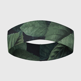 Повязка на голову 3D с принтом Лесная маскировка в Тюмени,  |  | branch | foliage | leafy | nature | ветка | веточка | зеленый | лист | листочки | листья | природа | черный
