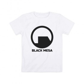 Детская футболка хлопок с принтом Black Mesa в Тюмени, 100% хлопок | круглый вырез горловины, полуприлегающий силуэт, длина до линии бедер | alyx | black mesa | half life | half life 2 | халф лайф