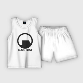 Детская пижама с шортами хлопок с принтом Black Mesa в Тюмени,  |  | alyx | black mesa | half life | half life 2 | халф лайф