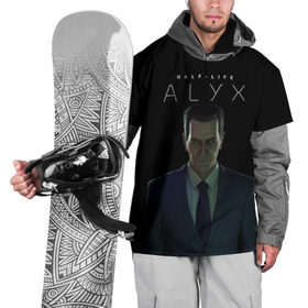 Накидка на куртку 3D с принтом Half-Life Alyx в Тюмени, 100% полиэстер |  | Тематика изображения на принте: alyx | g man | gordon freeman | half life | valve | vr | аликс | валв | гордон фриман | джи мэн | халф лаййф