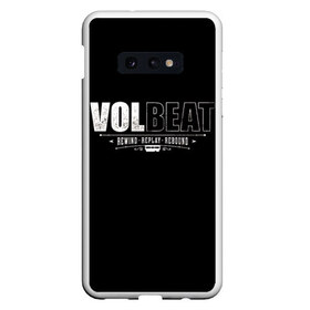 Чехол для Samsung S10E с принтом Volbeat в Тюмени, Силикон | Область печати: задняя сторона чехла, без боковых панелей | Тематика изображения на принте: groove metal | hardcore | psychobilly | rebound | replay | rewind | volbeat | волбит