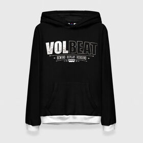 Женская толстовка 3D с принтом Volbeat в Тюмени, 100% полиэстер  | двухслойный капюшон со шнурком для регулировки, мягкие манжеты на рукавах и по низу толстовки, спереди карман-кенгуру с мягким внутренним слоем. | groove metal | hardcore | psychobilly | rebound | replay | rewind | volbeat | волбит