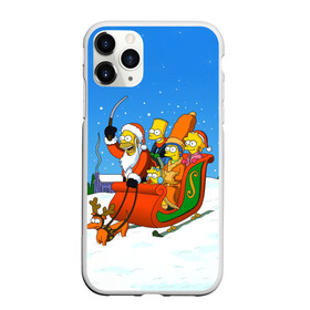 Чехол для iPhone 11 Pro Max матовый с принтом Simpsons New Year в Тюмени, Силикон |  | bart | christmas | family | homer | lisa | maggie | marge | new | santa | simpson | simpsons | snow | thesimpsons | xmas | year | барт | гомер | лиза | мардж | мегги | санта | семья | симпсоны