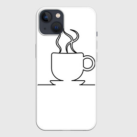 Чехол для iPhone 13 с принтом Чашечку кофе в Тюмени,  |  | бариста | бармен | вкус | кардиограмма | кофе | кофеман | напиток | подача | профессия | хобби | чашка