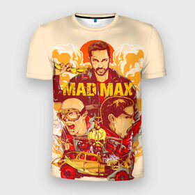 Мужская футболка 3D спортивная с принтом Безумный Макс в Тюмени, 100% полиэстер с улучшенными характеристиками | приталенный силуэт, круглая горловина, широкие плечи, сужается к линии бедра | mad max. боевик | байкер | бандит | постапокалипсис | пустыня