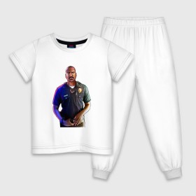 Детская пижама хлопок с принтом Полицейский GTA в Тюмени, 100% хлопок |  брюки и футболка прямого кроя, без карманов, на брюках мягкая резинка на поясе и по низу штанин
 | 