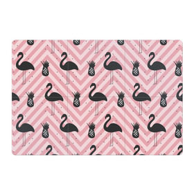 Магнитный плакат 3Х2 с принтом Черный фламинго в Тюмени, Полимерный материал с магнитным слоем | 6 деталей размером 9*9 см | animal | bird | flamingo | pink | pnik flamingo | животные | птицы | розовый | розовый фламинго | фламинго
