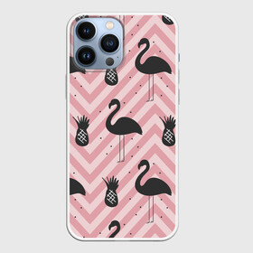 Чехол для iPhone 13 Pro Max с принтом Черный фламинго в Тюмени,  |  | animal | bird | flamingo | pink | pnik flamingo | животные | птицы | розовый | розовый фламинго | фламинго