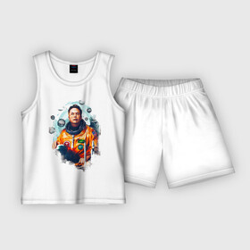 Детская пижама с шортами хлопок с принтом Elon Mask в Тюмени,  |  | spacex | илон | илонмаск | космос | маск | ракета | тесла
