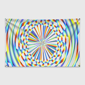 Флаг-баннер с принтом Обман зрения в Тюмени, 100% полиэстер | размер 67 х 109 см, плотность ткани — 95 г/м2; по краям флага есть четыре люверса для крепления | abstract | abstraction | texture | абстракция | геометрия | иллюзия | обман зрения | оптический узор | текстура