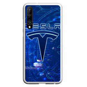 Чехол для Honor P30 с принтом Tesla в Тюмени, Силикон | Область печати: задняя сторона чехла, без боковых панелей | cybertruck | elon reeve musk | model 3 | pickup | tech | technology | tesla | грузовик | илон маск | кибер | моторс | пикап | тесла