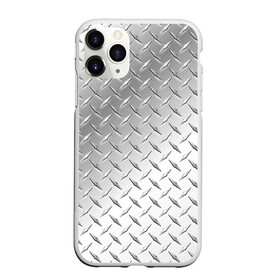 Чехол для iPhone 11 Pro Max матовый с принтом Рифлёный металл в Тюмени, Силикон |  | металл рифлёный железо блеск текстура
