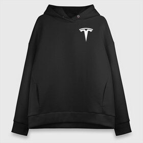 Женское худи Oversize хлопок с принтом TESLA - ИЛОН МАСК (НА СПИНЕ) в Тюмени, френч-терри — 70% хлопок, 30% полиэстер. Мягкий теплый начес внутри —100% хлопок | боковые карманы, эластичные манжеты и нижняя кромка, капюшон на магнитной кнопке | elon musk | tesla | американский предприниматель | изобретатель | илон маск | инвестор | инженер | старлинк | тесла