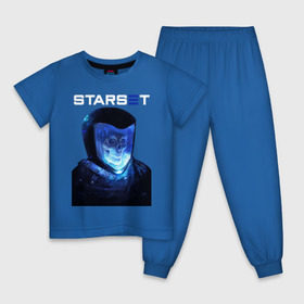 Детская пижама хлопок с принтом Starset в Тюмени, 100% хлопок |  брюки и футболка прямого кроя, без карманов, на брюках мягкая резинка на поясе и по низу штанин
 | Тематика изображения на принте: astronaut | logo | rock | skull | space | starset | космонавт | космос | лого | рок | старсет | череп