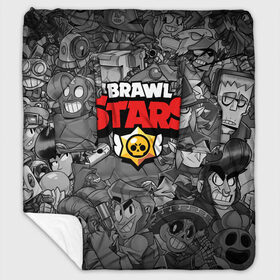 Плед с рукавами с принтом BRAWL STARS в Тюмени, 100% полиэстер | Закругленные углы, все края обработаны. Ткань не мнется и не растягивается. Размер 170*145 | brawl stars | brawl stars все персонажи | bull | colt | crow | leon | leon shark | shark | stars | акула | берли | ворон | динамайк | кольт | леон | леон акула | нита | спайк | шелли | эль примо