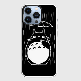 Чехол для iPhone 13 Pro с принтом Тоторо прячется от дождя в Тюмени,  |  | anime | hayao miyazaki | japanese | meme | miyazaki | piano | studio ghibli | tokyo | totoro | гибли | котобус | мой | сосед | сусуватари | тонари | тоторо | хаяо миядзаки