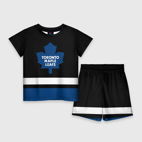 Детский костюм с шортами 3D с принтом Торонто Мейпл Лифс в Тюмени,  |  | hockey | maple leafs | nhl | toronto | toronto maple leafs | usa | мейпл лифс | нхл | спорт | сша | торонто | торонто мейпл лифс | хоккей | шайба