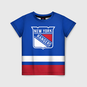Детская футболка 3D с принтом Нью-Йорк Рейнджерс НХЛ в Тюмени, 100% гипоаллергенный полиэфир | прямой крой, круглый вырез горловины, длина до линии бедер, чуть спущенное плечо, ткань немного тянется | Тематика изображения на принте: hockey | new york | new york rangers | nhl | rangers | usa | нхл | нью йорк | нью йорк рейнджерс | рейнджерс | спорт | сша | хоккей | шайба