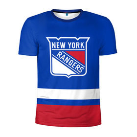 Мужская футболка 3D спортивная с принтом Нью-Йорк Рейнджерс НХЛ в Тюмени, 100% полиэстер с улучшенными характеристиками | приталенный силуэт, круглая горловина, широкие плечи, сужается к линии бедра | hockey | new york | new york rangers | nhl | rangers | usa | нхл | нью йорк | нью йорк рейнджерс | рейнджерс | спорт | сша | хоккей | шайба