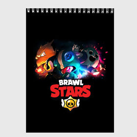 Скетчбук с принтом Brawl Stars в Тюмени, 100% бумага
 | 48 листов, плотность листов — 100 г/м2, плотность картонной обложки — 250 г/м2. Листы скреплены сверху удобной пружинной спиралью | bo | brawl | brock | bull | colt | dynamike | elprimo | jessie | leon | moba | nita | shelly | stars | бо | брок | булл | джесси | динамайк | кольт | леон | нита | шелли | эльпримо