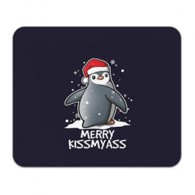 Коврик для мышки прямоугольный с принтом Santa penguin в Тюмени, натуральный каучук | размер 230 х 185 мм; запечатка лицевой стороны | Тематика изображения на принте: christmas | claus | jingle | merry | santa | елка | игрушки | клаус | клюв | колокольчик | новый год | олени | пингвин | подарок | праздник | рождество | санта | снег | снежинки | шапка