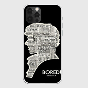 Чехол для iPhone 12 Pro с принтом Bored sherlock в Тюмени, силикон | область печати: задняя сторона чехла, без боковых панелей | Тематика изображения на принте: 221b | bbc | benedict cumberbatch | john watson | mark gatiss | martin freeman | sherlock holmes | steven moffat | бейкер | джон ватсон | мориарти | стрит | шерлок