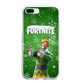 Чехол для iPhone 7Plus/8 Plus матовый с принтом FORTNITE НОВОГОДНИЙ в Тюмени, Силикон | Область печати: задняя сторона чехла, без боковых панелей | 2020 | christmas | fortnite | snow | winter | winter is coming | зима близко | игра | новогодний | новый год | новый год 2020 | персонаж | снег | снежинки | фортнайт | фортнайт новогодний