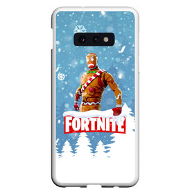 Чехол для Samsung S10E с принтом Новогодний Fortnite в Тюмени, Силикон | Область печати: задняя сторона чехла, без боковых панелей | 2020 | christmas | fortnite | fortnite 2 | fortnite chapter 2 | fortnite2 | fortnite: chapter 2 | new year | snow | winter | игры | новогодний | новый год | фортнайт | фортнайт 2