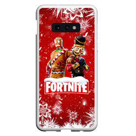 Чехол для Samsung S10E с принтом Новогодний Fortnite в Тюмени, Силикон | Область печати: задняя сторона чехла, без боковых панелей | 2020 | christmas | fortnite | fortnite 2 | fortnite chapter 2 | fortnite2 | fortnite: chapter 2 | new year | snow | winter | игры | новогодний | новый год | фортнайт | фортнайт 2