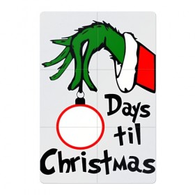 Магнитный плакат 2Х3 с принтом 0 Days til Christmas (Grinch) в Тюмени, Полимерный материал с магнитным слоем | 6 деталей размером 9*9 см | 