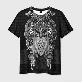 Мужская футболка 3D с принтом Viking в Тюмени, 100% полиэфир | прямой крой, круглый вырез горловины, длина до линии бедер | good | viking | vikings | бог | викинг | викинги | воин | кельтское | один | плетение | русь | скандинавы | славяне | язычник