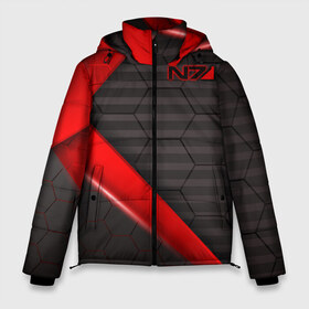 Мужская зимняя куртка 3D с принтом Mass Effect N7 в Тюмени, верх — 100% полиэстер; подкладка — 100% полиэстер; утеплитель — 100% полиэстер | длина ниже бедра, свободный силуэт Оверсайз. Есть воротник-стойка, отстегивающийся капюшон и ветрозащитная планка. 

Боковые карманы с листочкой на кнопках и внутренний карман на молнии. | andromeda | bioware | n7 | shepard | shooter | геты | жнецы | инженер | масс эффект | разведчик | солдат | страж | цербер | штурмовик | шутер