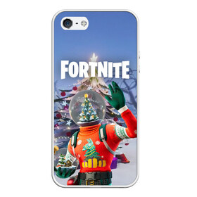 Чехол для iPhone 5/5S матовый с принтом Fortnite Новогодний в Тюмени, Силикон | Область печати: задняя сторона чехла, без боковых панелей | christmas | epic games | fortnite | игры | новый год | рождество | фортнайт