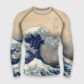 Мужской рашгард 3D с принтом Kanagawa Wave Glitch Art в Тюмени,  |  | glitch | japan | kanagawa | retro | retro wave | retrowave | vapor | vapor wave | vaporwave | wave | волна канагава | глитч | глич | канагава | ретровейв | ретровэйв | япония