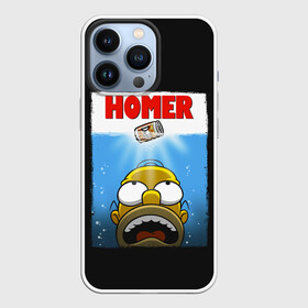 Чехол для iPhone 13 Pro с принтом Homer в Тюмени,  |  | bart | beer | family | homer | jaws | lisa | maggie | marge | shark | simpson | simpsons | thesimpsons | акула | барт | гомер | лиза | мардж | мегги | семья | симпсоны | челюсти