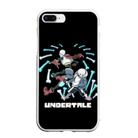 Чехол для iPhone 7Plus/8 Plus матовый с принтом UNDERTALE в Тюмени, Силикон | Область печати: задняя сторона чехла, без боковых панелей | sans | undertale | андертале | андертейл | игра | подземная история | подземная сказка | санс | ундертале | фриск | чара