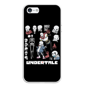 Чехол для iPhone 5/5S матовый с принтом UNDERTALE в Тюмени, Силикон | Область печати: задняя сторона чехла, без боковых панелей | chara | frisk | sans | undertale | андертале | андертейл | игра | подземная история | подземная сказка | санс | ундертале | фриск | чара