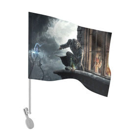 Флаг для автомобиля с принтом Dishonored в Тюмени, 100% полиэстер | Размер: 30*21 см | attano | corvo | dishonored | emily | kaldwin | аттано | колдуин | корво | эмили