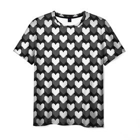 Мужская футболка 3D с принтом UNDERTALE в Тюмени, 100% полиэфир | прямой крой, круглый вырез горловины, длина до линии бедер | chara | frisk | sans | undertale | андертале | андертейл | игра | подземная история | подземная сказка | санс | сердечки | сердце | ундертале | фриск | чара