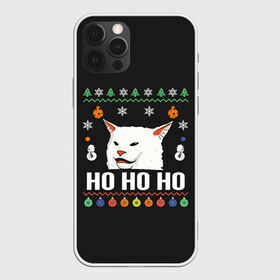 Чехол для iPhone 12 Pro Max с принтом Woman Yelling at Cat в Тюмени, Силикон |  | cat | cats | christmas | mem | meme | memes | new year | xmas | вязаный | женщина | кот | кричит | мем | мемы | на кота | новый год | рождество | свитер