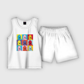 Детская пижама с шортами хлопок с принтом Граф Лимонхват pop art в Тюмени,  |  | adventure time | dsgnosadchaya | pop art | vdosadir | время приключений | граф лимонхват | пендлтон уорд