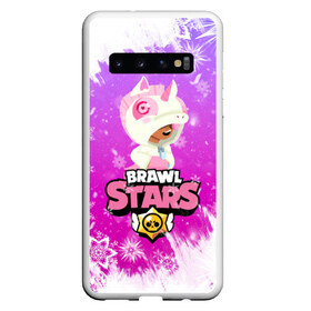 Чехол для Samsung Galaxy S10 с принтом Brawl Stars Leon Unicorn в Тюмени, Силикон | Область печати: задняя сторона чехла, без боковых панелей | 2020 | brawl | brawl stars | christmas | leon | new year | stars | бравл старс | брол старс | единорог | зима | игра | леон | новогодний | новый год | рождество | снег | снежинки